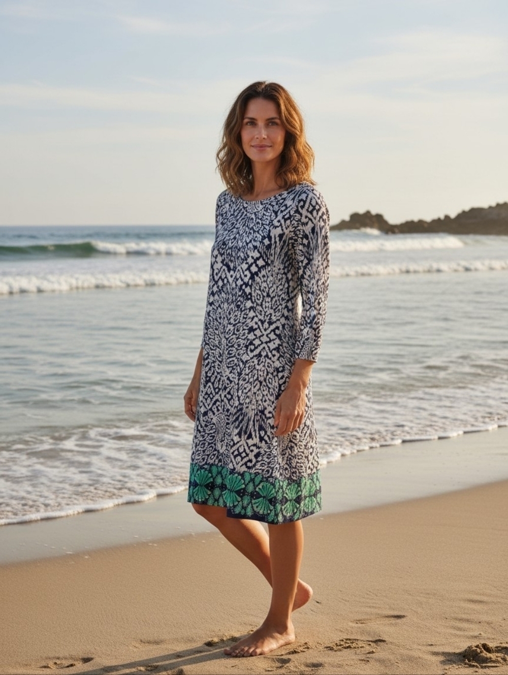 Lilly Pulitzer Navy & Teal Hollee Pineapple Party Pima Cotton Dress